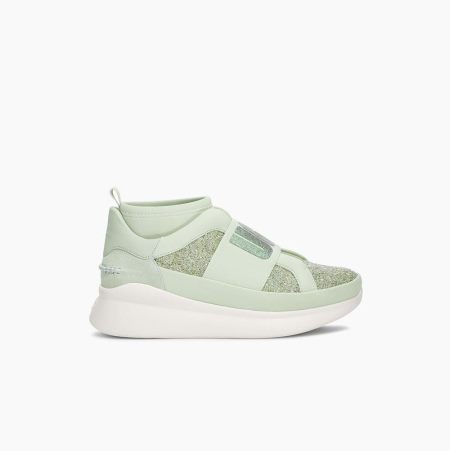 UGG Neutra Chunky Glitter Light Green Sneakers for Women (HCKT15837)